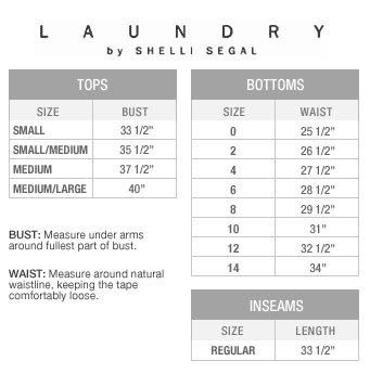 laundry by shelli segal size chart photo by www secretfit laundry size chart